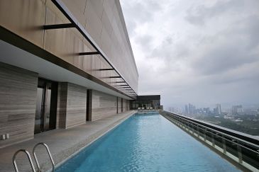 Panoramic  View of the KL City Skyline @ Pavilion Damansara Heights. Next to Pavilion Damansara Heights Mall.