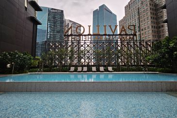 Panoramic  View of the KL City Skyline @ Pavilion Damansara Heights. Next to Pavilion Damansara Heights Mall.