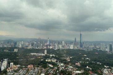 Panoramic  View of the KL City Skyline @ Pavilion Damansara Heights. Next to Pavilion Damansara Heights Mall.