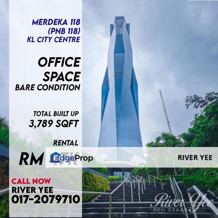 Merdeka Tower Pnb 118 Office KL City Centre, KLCC & TRX Golden Triangle Zone, Kuala Lumpur, KL City