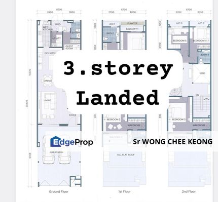 New freehold 3 Storey Superlink house Happy Garden Selesaria, Kuala Lumpur, Kuchai Lama