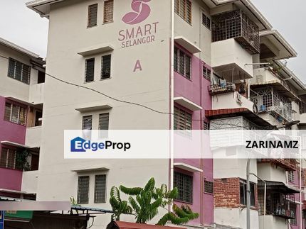 Corner Unit! Flat Taman Sri Indah, Cheras Near Balakong @2nd Floor for Sale!, Selangor, Cheras South