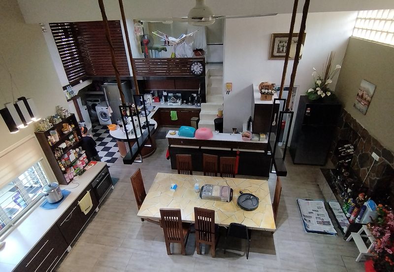 Taman Desa 2.5  Storey House Freehold End Lot with extra Land  Fully Reno for Sale Below Bank Value