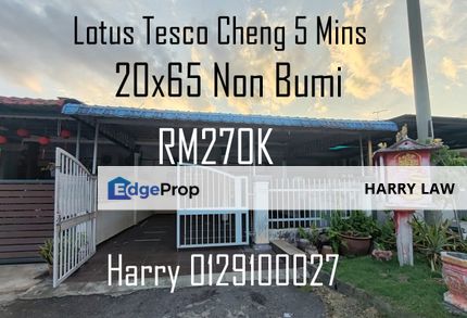 Cheng & Taman Paya Rumput Indah Single Storey Terrace Fully Extend Kitchen Non bumi for sell, Melaka, Cheng