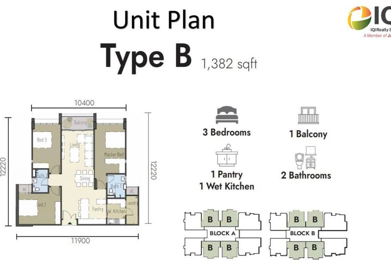 Spacious Condominium Stapok near FORDA and AEON Mall for Sale