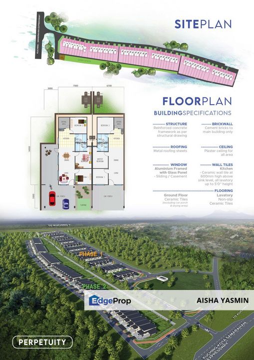 Single Storey Bridgelux Home at Kota Samarahan for Sale, Sarawak, Kota Samarahan