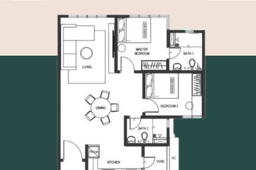 {2/3 Rooms KL} Fully Furnished MRT Condo Monthly RM1,600