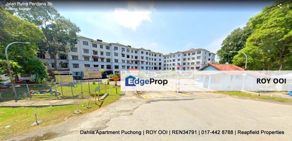 Hak Pajakan 663 kaki persegi, Tingkat 3 Walk Up, 3Bilik Tidur 1Bilik Air, Apartmen Dahlia Puchong untuk Dijual., Selangor, Puchong