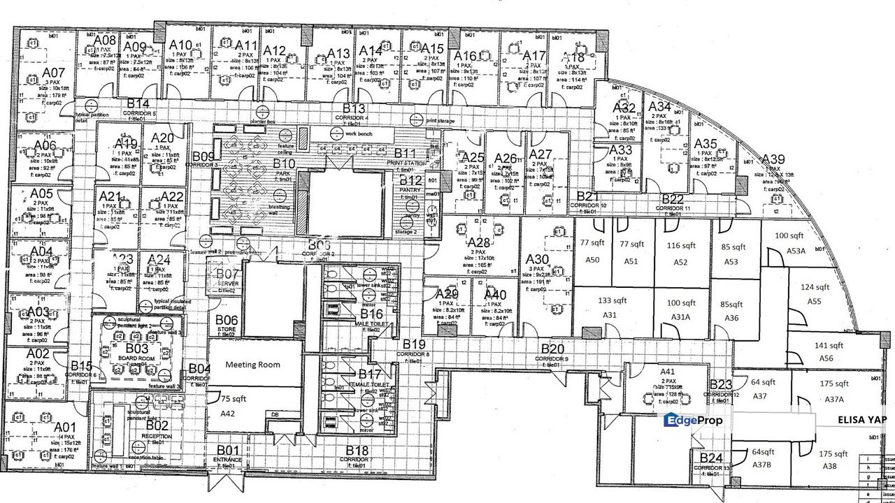 Plaza  Sentral KL Sentral Partially Furnished Office 2715sqft Freehold Medium Floor FOR RENT, Kuala Lumpur, KL Sentral