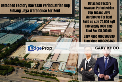 Subang Light Perindustrian 1sty Factory Warehouse 110ksf Tnb1000amp , Selangor, Subang Jaya