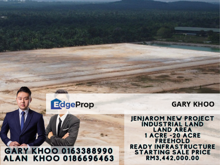 Jenjarom New Project Industrial Land Next to Lotus , light and medium flat land ready infrastruture freehold title , Selangor, Jenjarom