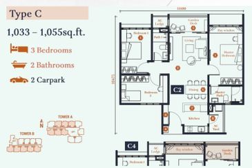 Kinrara Residence 100M to LRT at Pavilion Bukit Jalil Nearby Puchong PJ Bandar Sunway 