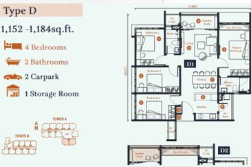 Kinrara Residence 100M to LRT at Pavilion Bukit Jalil Nearby Puchong PJ Bandar Sunway 