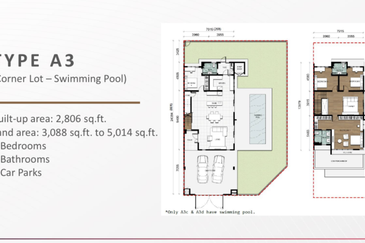 Solar Panel and Swimming Pool* for Double-Storey Super link Home  at Shah Alam. Corner Lot Available!!