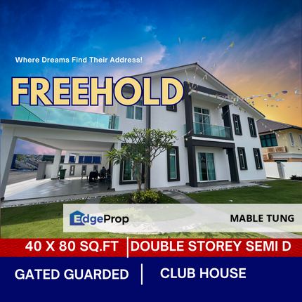 Cheng Freehold Gated Guarded Double Storey Semi D nr Cheng Bertam Tanjung Minyak Melaka, Melaka, Cheng