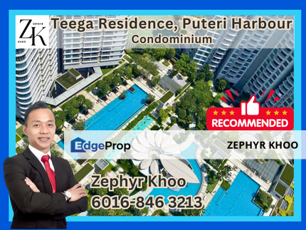 Sea View Pool View Teega Residences, Puteri Harbour Condominium For Sale 4+1 beds 4+1 baths , Johor, Kota Iskandar