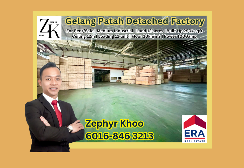 Gelang Patah Detached Factory Medium Industrial For Sale