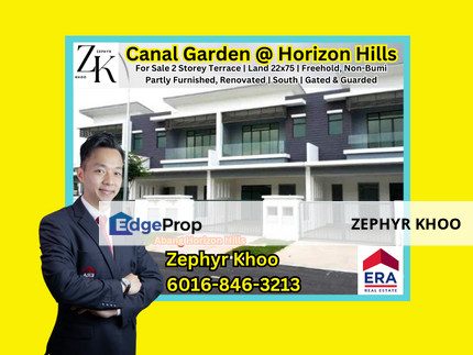 The Canal Garden @ Horizon Hills - 2 Storey Terrace House For Sale, Johor, Horizon Hills