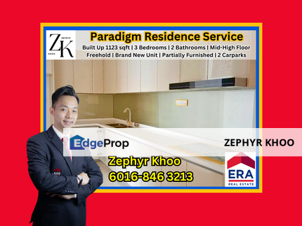 Paradigm Residence Service Apartment Partially Furnished For Sale, Johor, Johor Bahru