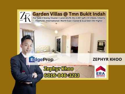 Garden Villas @ Taman Bukit Indah - 2 Storey Cluster House For Sale, Johor, Johor Bahru