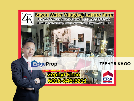 Bayou Water Village @ Leisure Farm / Double Storey Terrace House For Sale Now, Johor, Gelang Patah