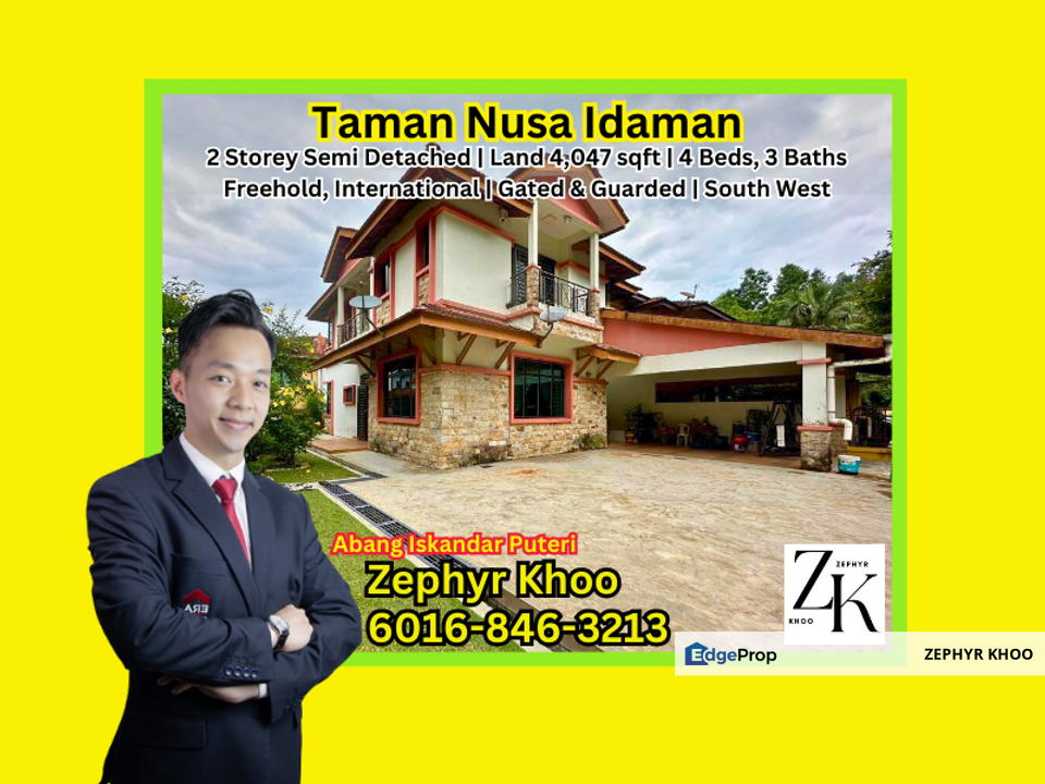 Taman Nusa Idaman Double Storey Semi Detached House For Sale Now, Johor, Nusajaya