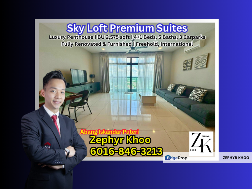  Sky Loft Premium Suites Luxury Penthouse Fully Furnished For Sale, Johor, Johor Bahru