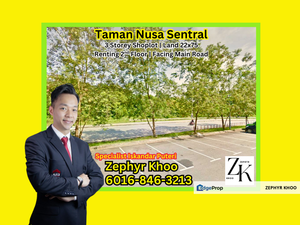 Taman Nusa Sentral @ Iskandar Puteri 3 Storey Shoplot For Rent!, Johor, 