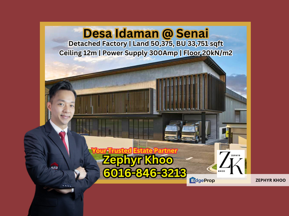 Taman Desa Idaman @ Senai Johor Bahru Detached Factory For Sale Now!, Johor, Senai