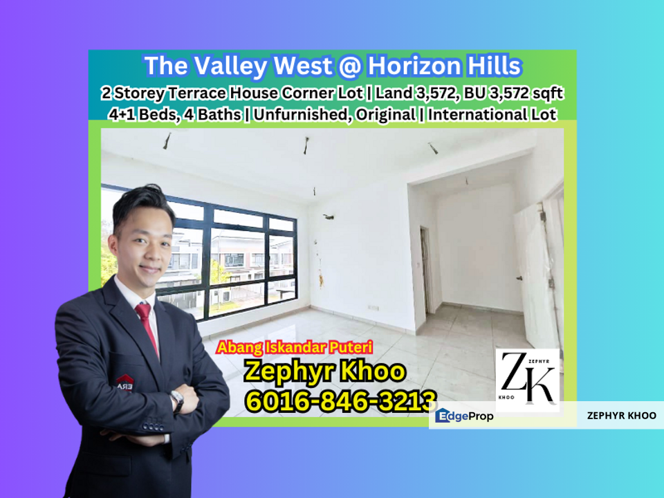 The Valley West 1 @ Horizon Hills Double Storey Corner Lot Terrace House for Sale Now !!, Johor, Horizon Hills