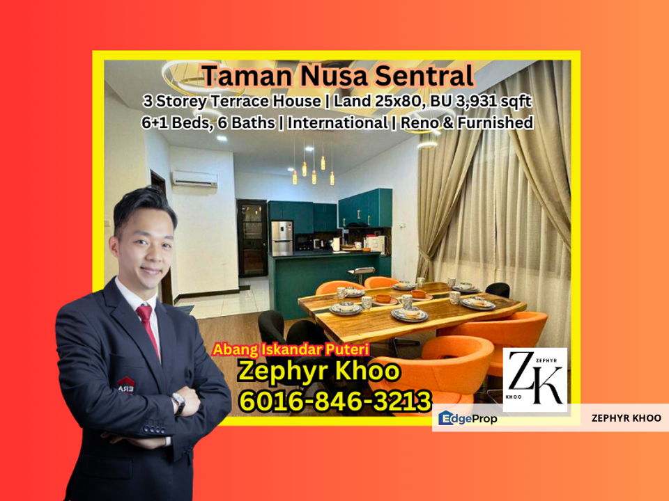 Taman Nusa Sentral @ Iskandar Puteri 3 Storey Terrace House Taman Nusa Sentral For Sale Noww!!, Johor, Nusajaya
