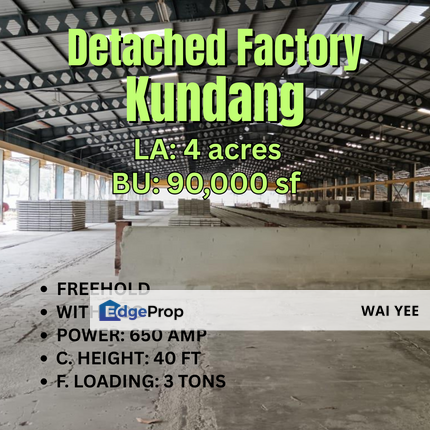 BU 90,000sf Detached Factory Kundang Rawang , Selangor, Rawang