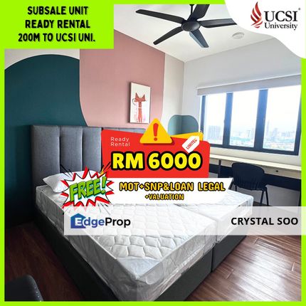 KL UCSI University MM2H Friendly Sell with Tenancy Ready Rental RM6K/month, FREE MOT & LEGAL FEES!!!, Kuala Lumpur, Mont Kiara