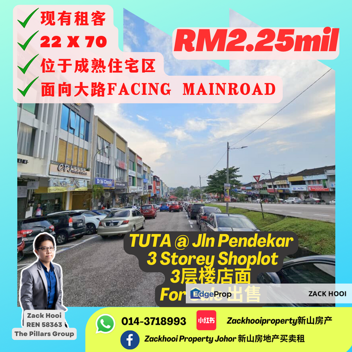 Taman Nusa Bestari, Skudai, Iskandar Puteri @ Shoplot Facing Mainroad with Ready Tenant , Johor, 