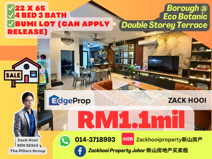 Eco Botanic, Iskandar Puteri (Nusajaya), Johor @ 22 x 65 Renovated Borough Terrace House Accept Non Bumi Buyer, Johor, Nusajaya