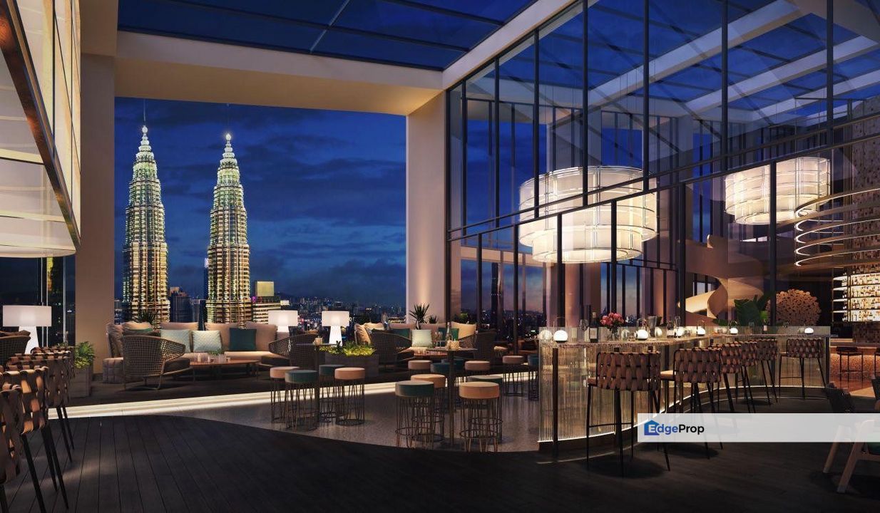 Balcony with 100% Fully Unblocked KLCC View - Super Limited Dawn KLCC Luxury Dual Key Unit, Kuala Lumpur, KLCC