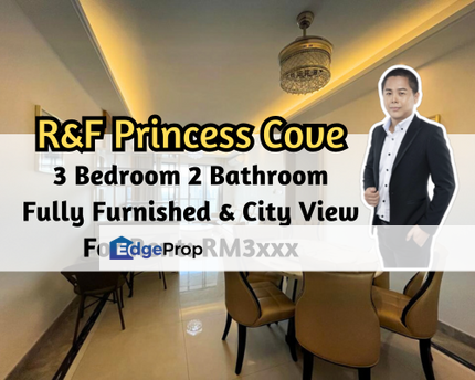 R&F Princess Cove Phase 2 - Seine Region, Johor Bahru, Johor, 3 Bedroom 2 Bathroom, Fully Furnished, City View, Johor, Johor Bahru