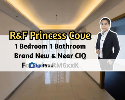 R&F Princess Cove Phase 2 - Seine Region, Johor Bahru, Johor, Brand New, 1 Bedroom 1 Bath, Near CIQ, Mid Floor, Johor, Johor Bahru