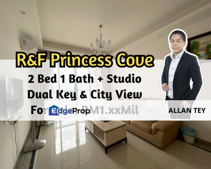 R&F Princess Cove - Seine Region, Johor Bahru, Johor, Dual Key Unit, City View, 2 Bed 1 Bath plus Studio, Johor, Johor Bahru