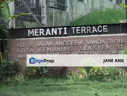 GROUND FLOOR Meranti Terrace Town House for Sale, Selangor, Kota Kemuning
