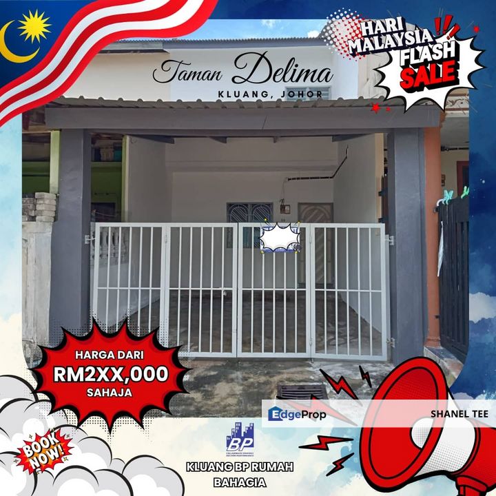Taman Delima Kluang Double Storey Medium Cost House For Sale, Johor, Kluang