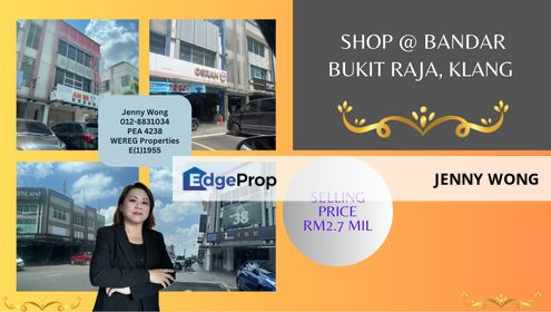 SALE: 2-sty Shop @ Bandar Bukit Raja, Klang, Selangor, Klang