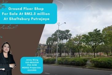 Shaftsbury Putrajaya Ground Floor Retail Shop For Sale