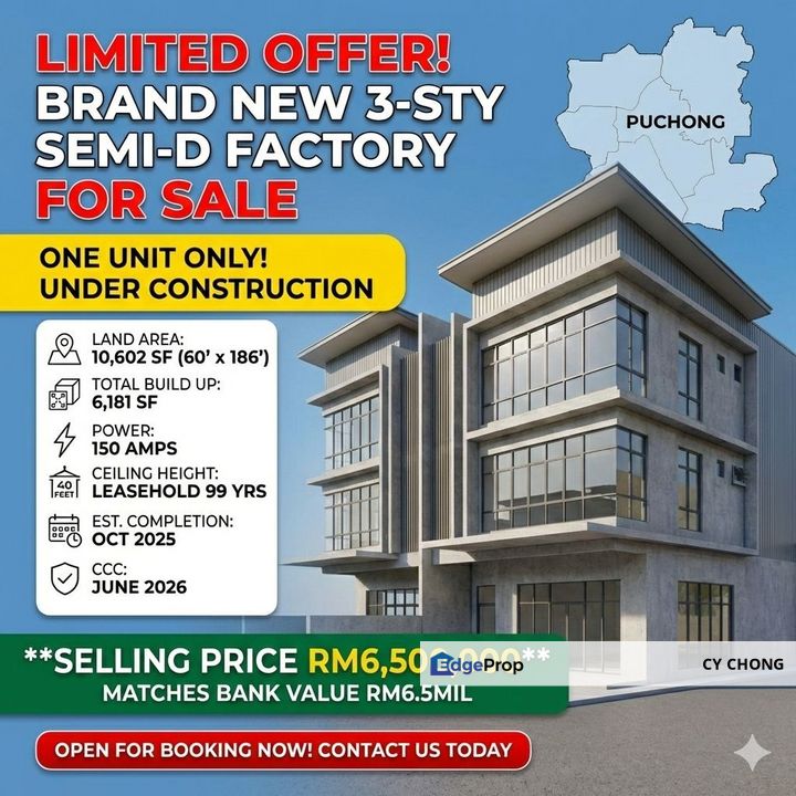 Newly build semid factory at Tasik perdana puchong , Selangor, Sepang