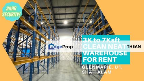 GLENMARIE CLEAN NEAT Small Warehouse with 24HR Security Shah Alam, Selangor, Shah Alam