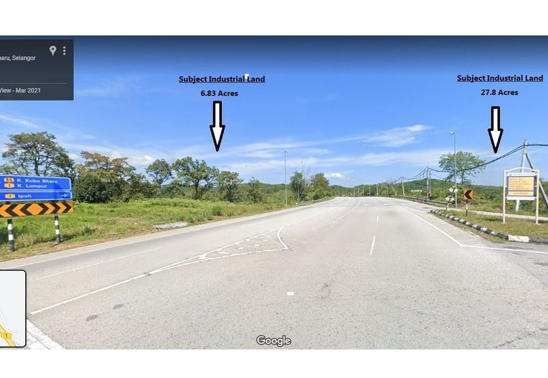 Kerling - Selangor - Daerah Hulu Selangor - 6.83 acres and 27.8 acres Freehold title industrial land for sale