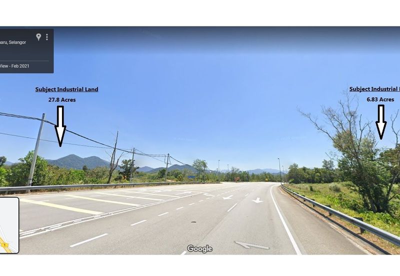 Kerling - Selangor - Daerah Hulu Selangor - 6.83 acres and 27.8 acres Freehold title industrial land for sale