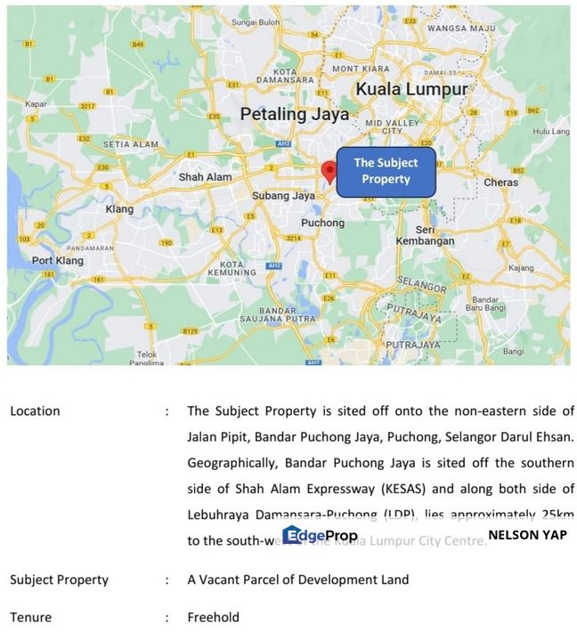 Puchong Jaya freehold residential land for sale, Selangor, Puchong