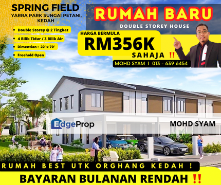 RUMAH BARU - 2 TINGKAT ( 22’ x 70’ ) YARRA PARK Sungai Petani KEDAH , Kedah, Sungai Petani