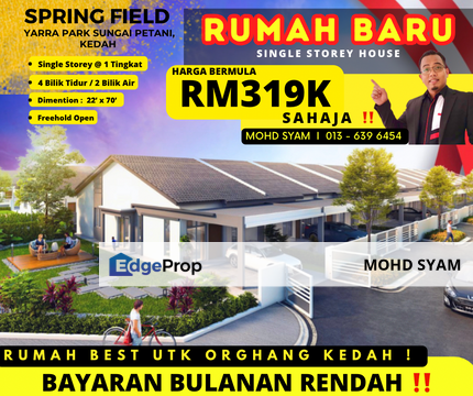 PROJEK BARU - TERES ( 22' X 70' ) YARRA PARK SG PETANI, Kedah, Sungai Petani